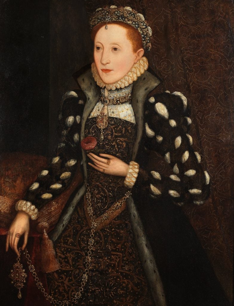 Attributed to Steven van der Meulen, Queen Elizabeth I, 1562. Photo: Bonhams.