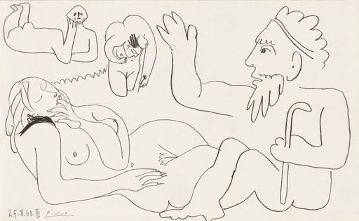 Pablo Picasso, Les Déjeuners (1961). Courtesy of Galerie Ludorff. 