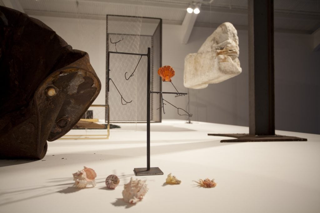 Installation view, Carol Bove, <i>The Foamy Saliva of a Horse</i> (2011). Courtesy of the artist and Kayne Griffin Corcoran. 