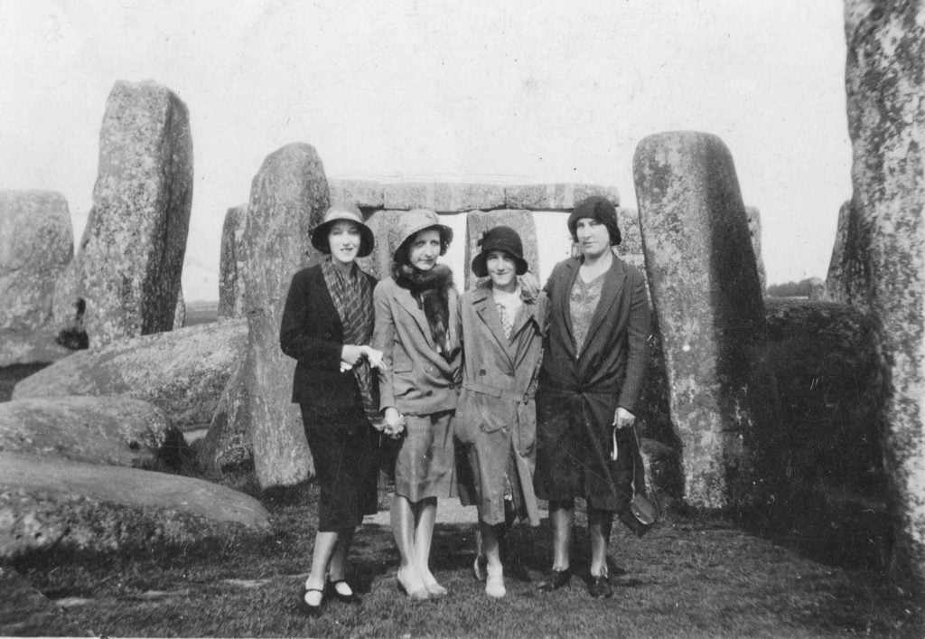 “My mother Hilary, aunts Kay and Peggie, and my grandmother Hilda. In those days people dressed up for outings!” wrote Richard Bridgland of this photograph taken at Stonehenge in 1932. Photo courtesy of Richard Bridgland/English Heritage.