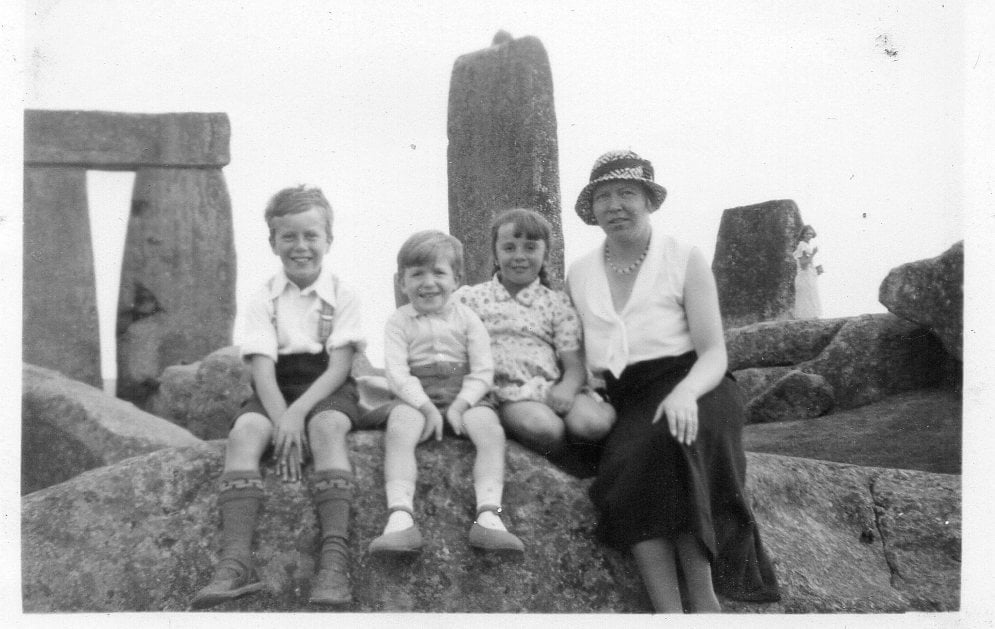 A 1933 photograph taken at Stonehenge. Photo courtesy of Janice Clarke/English Heritage.