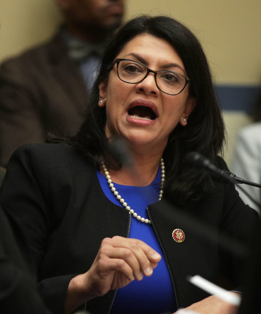 U.S. Rep. Rashida Tlaib (D-MI) speaks during a hearing on Capitol Hill. (Photo by Alex Wong/Getty Images)