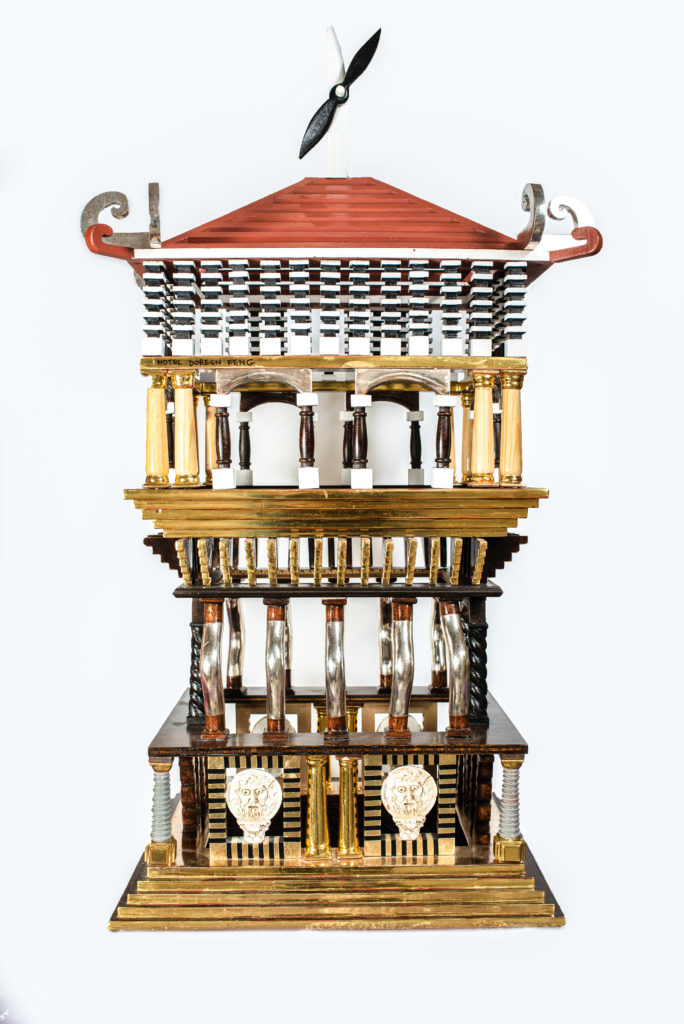 Pedro Friedeberg, Pagoda Cabalística Orgánica Frenológica (2019). Courtesy of MAIA Contemporary.