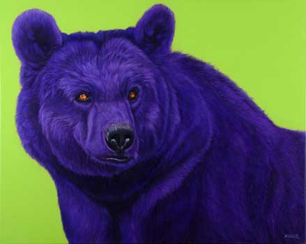 Helmut Koller, Bear in Purple (2019). Courtesy of Gallery 444.