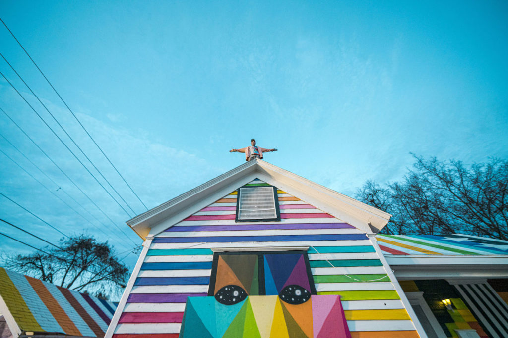 Okuda San Miguel, Rainbow Embassy, 2019. Photo courtesy JustKids.