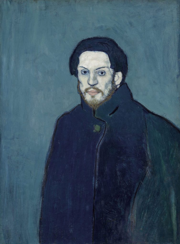 Pablo Picasso, Self Portrait (1901). Collection of the Musée National Picasso-Paris.