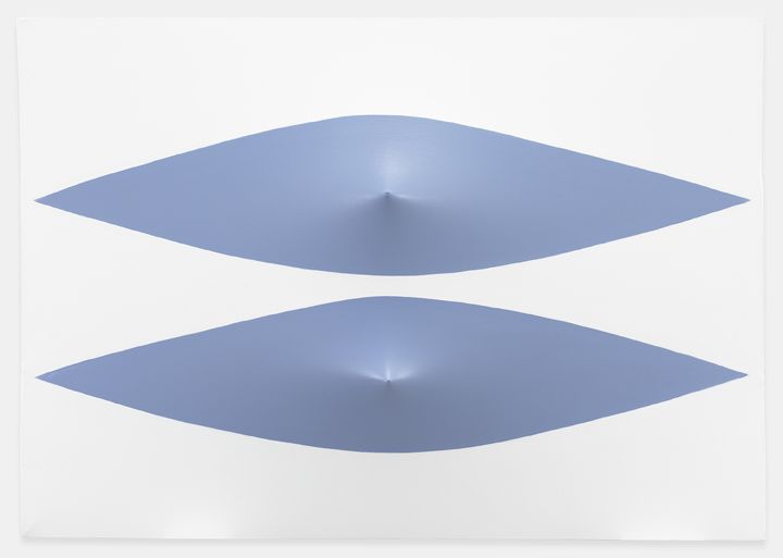 Zilia Sánchez, <i>Sin título (de la serie Azul Azul)</i>, 2019. ©Zilia Sánchez. Image courtesy of Galerie Lelong &amp; Co., New York.