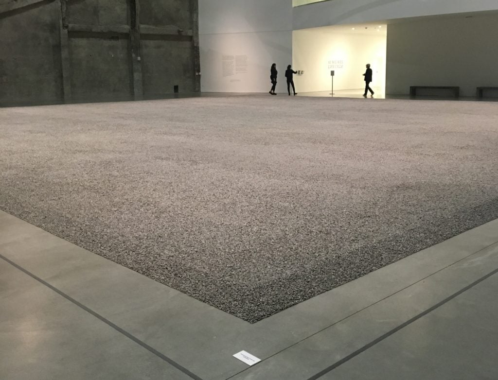 Ai Weiwei, Sunflower Seeds (2010) installed at the Marciano Art Foundation in 2019. Photo by Javier Pes.