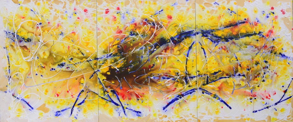 Xeo Chu, <i>Gold Abstract</i>, 2018. Courtesy the artist and George Bergès Gallery.