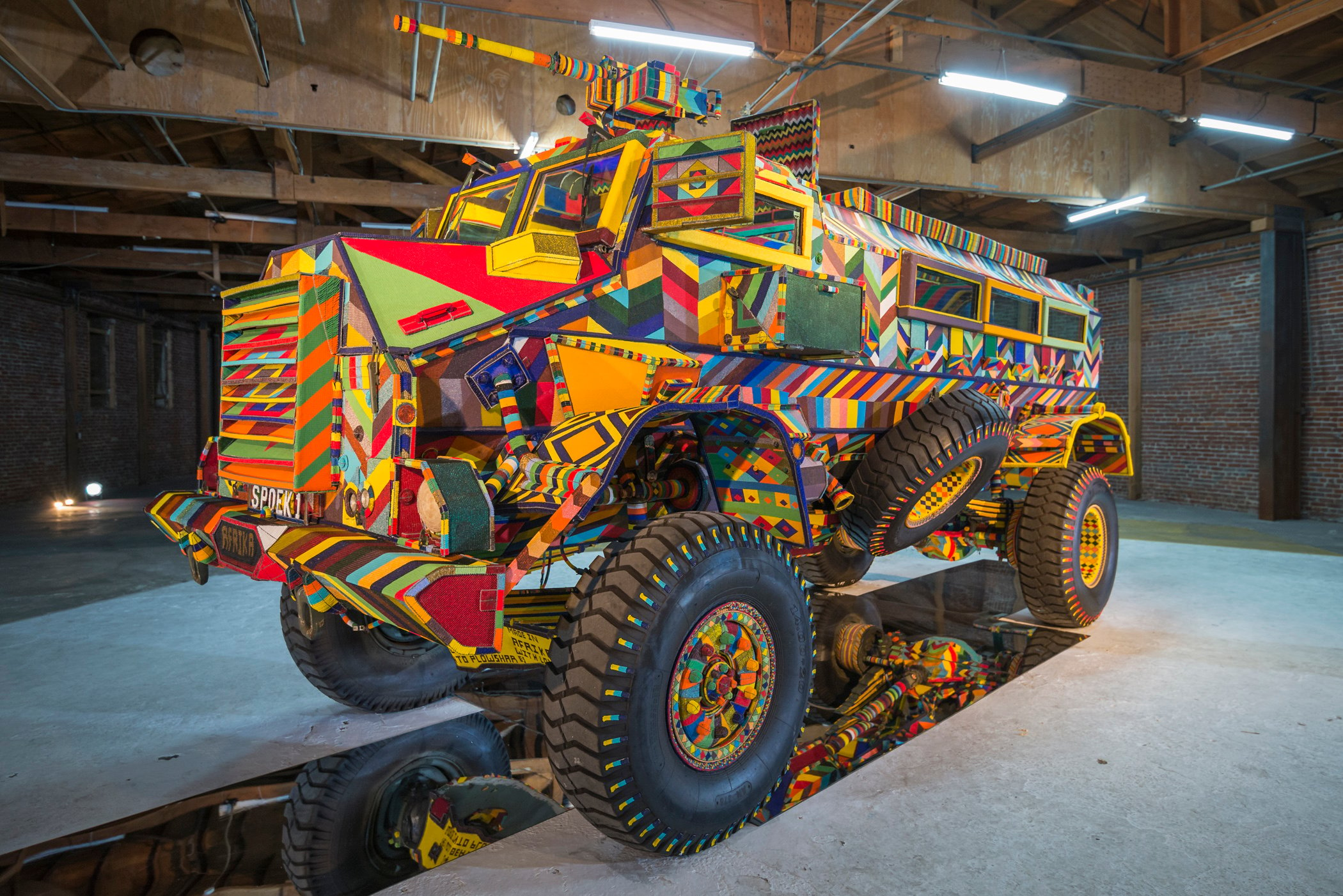 This Vibrantly Decorated South African Military Vehicle Is Guarding the