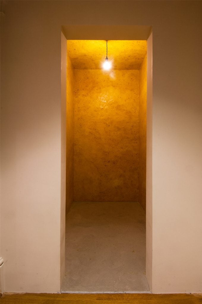 Wolfgang Laib, <em>Wax Room (Where have you gone–where are you going?)</em> (2013). Photo: Lee Stalsworth. Image courtesy the Phillips Collection.