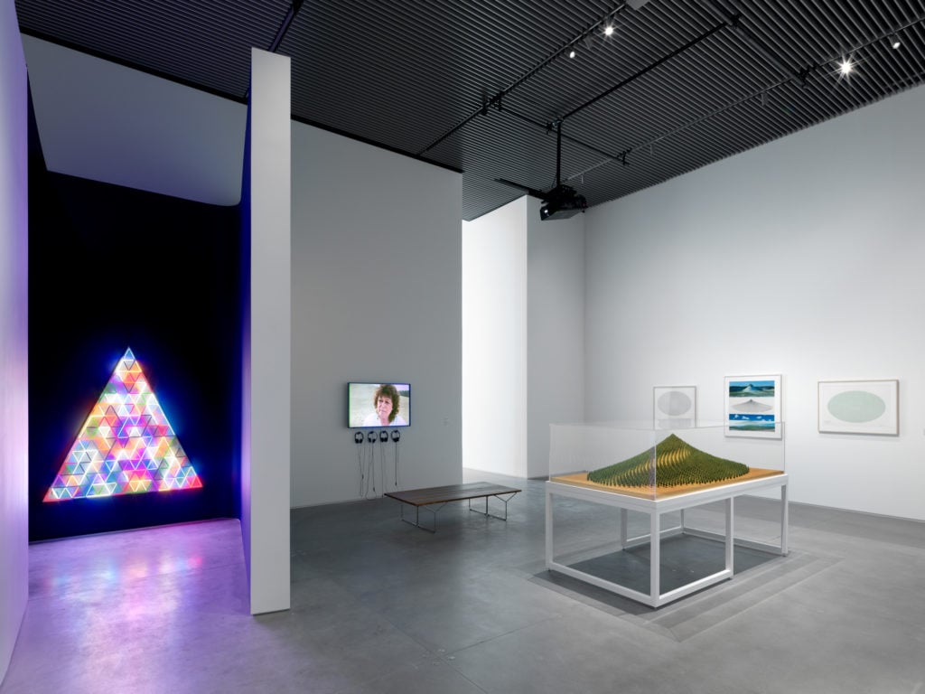 Installation view of "Agnes Denes: Absolutes and Intermediates" at the Shed, New York. Photo by Dan Bradica.