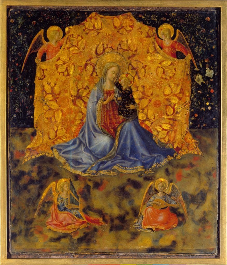 Benozzo Gozzoli, The Madonna with Child and Angels (c. 1449-1450). Fondazione Accademia Carrara, Bergamo.
