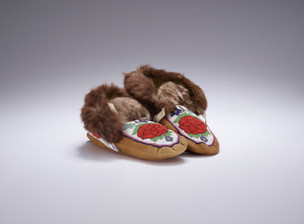 Indigenous moccasins (circa early-to-mid 20th century). Photo courtesy of the Yale Peabody Museum of Natural History. 