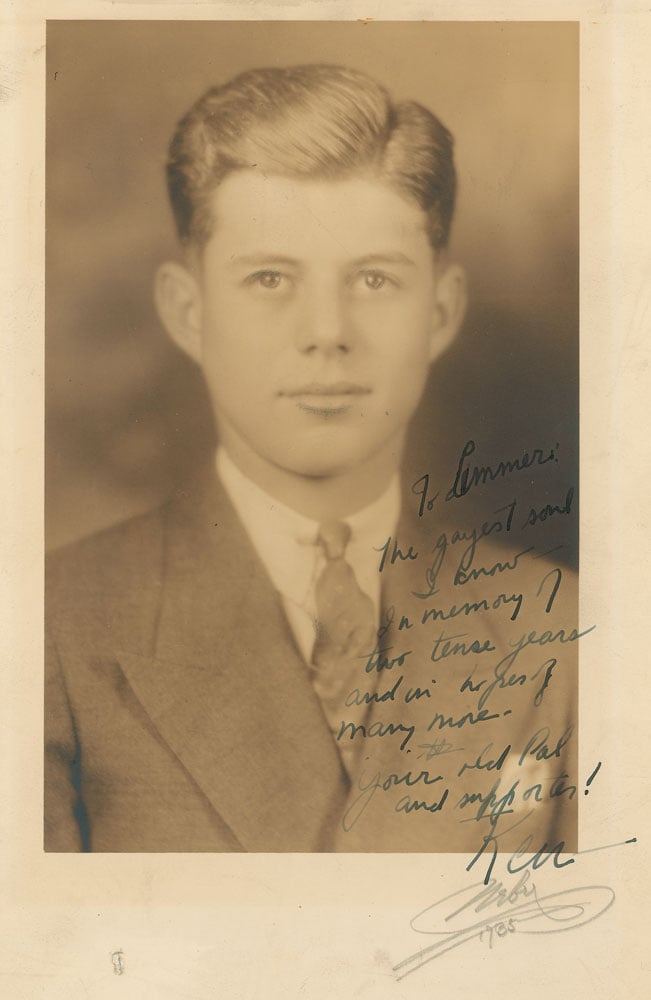 John F. Kennedy's Senior Year Portrait at Choate, 1935. Courtesy of RR Auction.