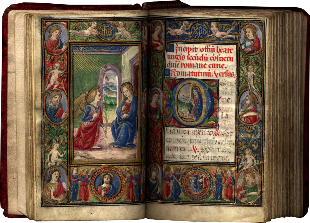 The Calcagni Hours (Use of Rome) ln Latin, illuminated manuscript on Parchment (circa 1508). Courtesy of Les Enluminures.