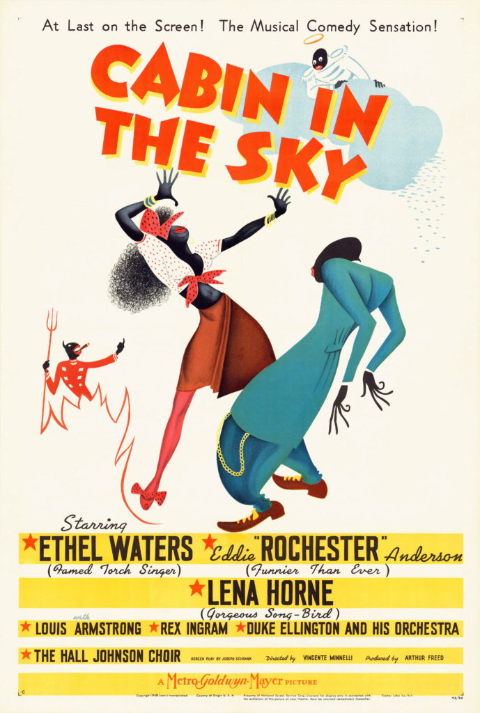 Film poster for <em>Cabin in the Sky</em> (1943). Courtesy of the Lucas Museum of Narrative Art, from the Separate Cinema Archive.