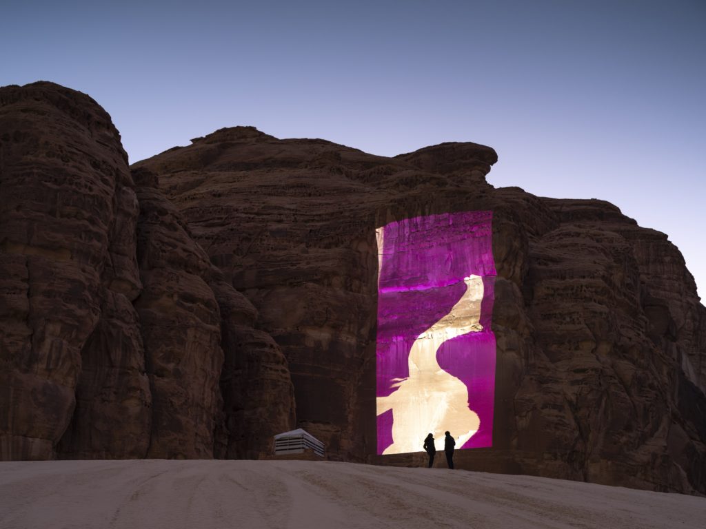 Wael Shawky, Dictums: Manqia II installation view at Desert X AlUla, photo Lance Gerber, courtesy the artist, RCU and Desert X.