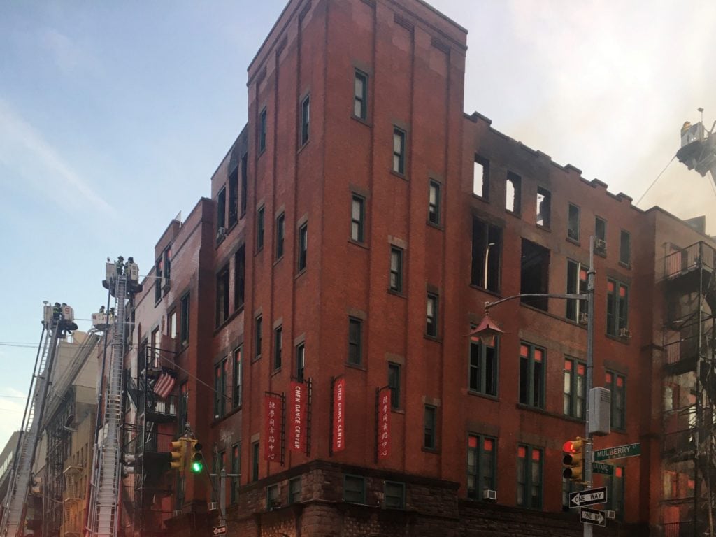 The 5-alarm fire at the Museum of Chinese in America, courtesy of FDNY.