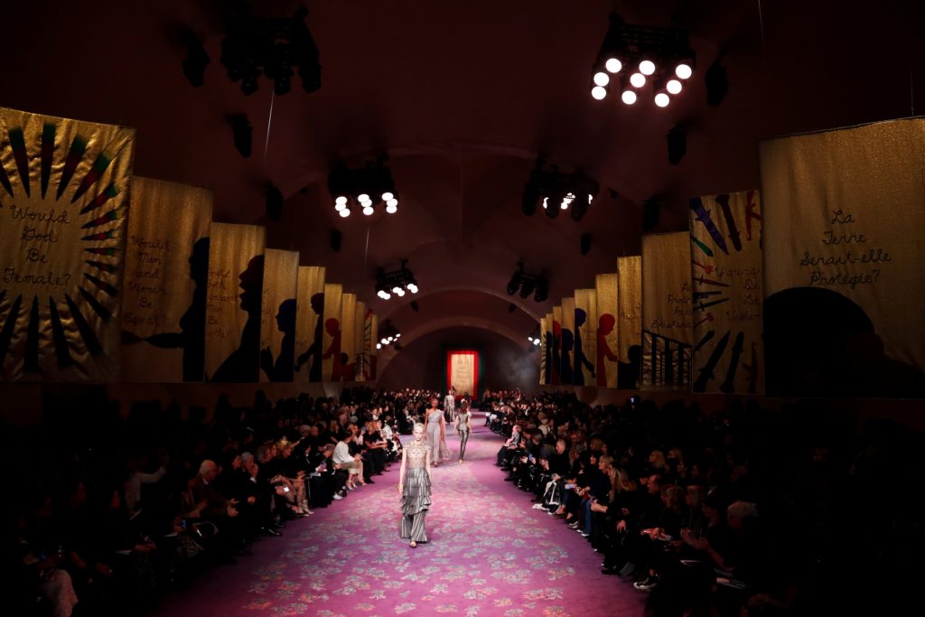 Inside the Dior show. Image courtesy Christian Dior. 