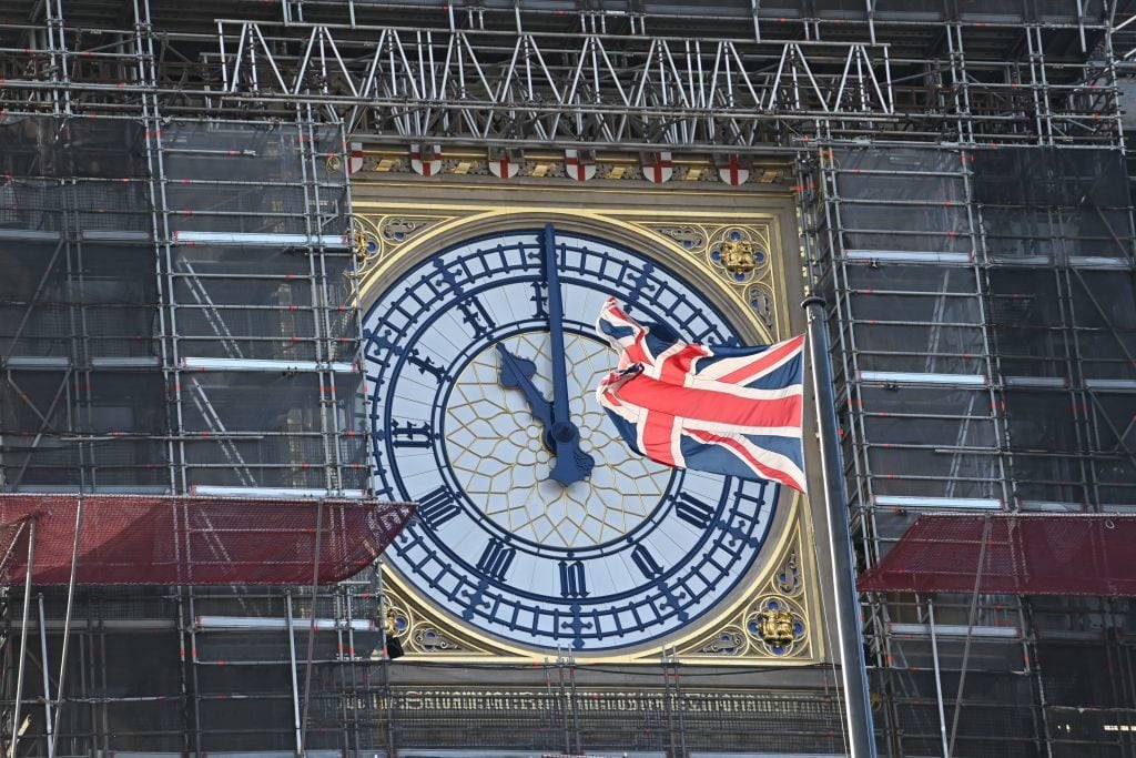 Like the renovation of Big Ben, Brexit is currently a work in progress. Photo by Justin Tallis/AFP via Getty Images.