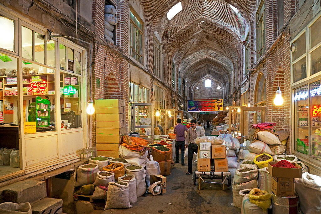 The old historic bazaar of the city Tabriz, East Azerbaijan, Iran. Photo by Arterra/Universal Images Group via Getty Images.