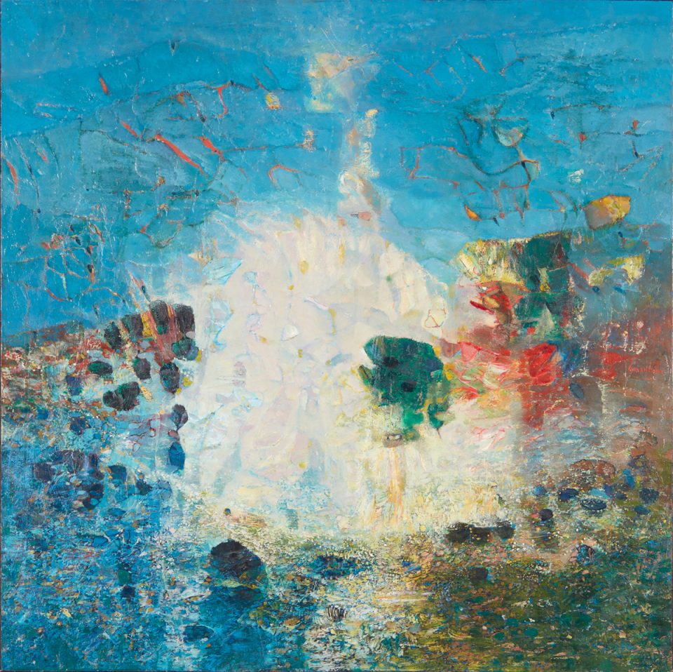 Abdallah Benanteur,<em>To Monet, Giverny</em> (1983). Collection of the Barjeel Art Foundation, Sharjah, UAE.