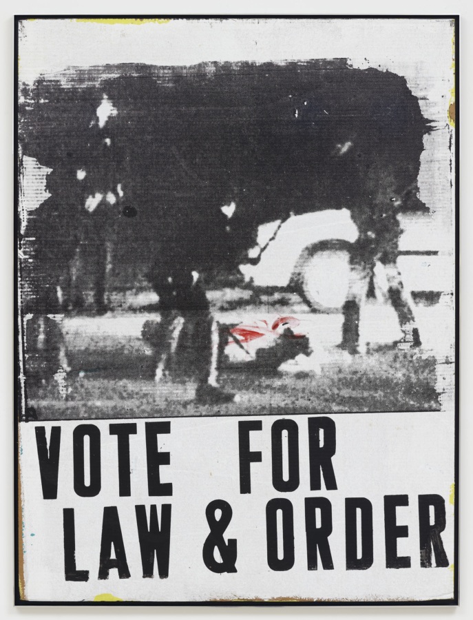 Mark Flood, <i>Vote for Law and Order [Blood Stain]</i> (1992). Courtesy of the artist and Karma.