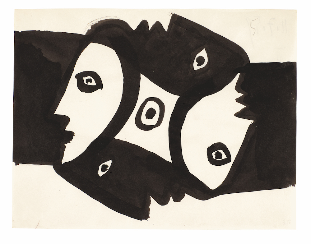 Pablo Picasso, <i>Visage de profil</i> (1959). Image courtesy Sotheby's.