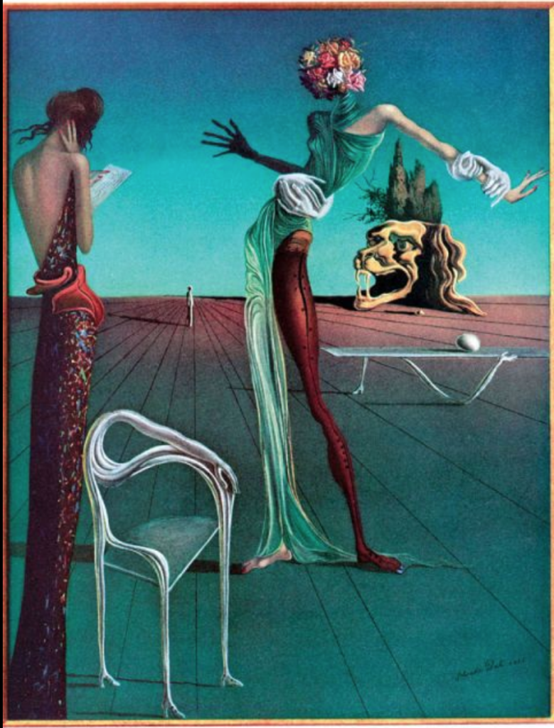 Salvador Dalí's 1935 illustration for Harper's Bazaar. Image courtesy Getty Images.