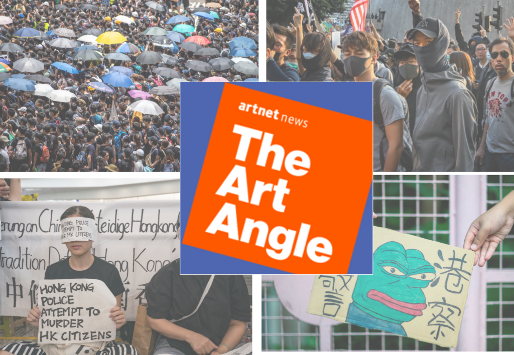 This week, dispatches from the ground in Hong Kong, where protests have rocked the city for months. Courtesy of The Art Angle.