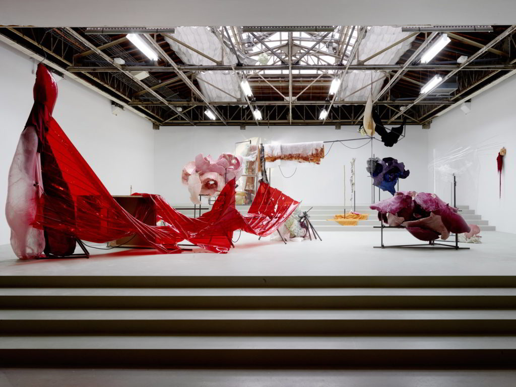 Installation view of "Daiga Grantina: Toll” at Palais de Tokyo, Paris. Photo by André Morin courtesy of the artist and Galerie Joseph Tang, Paris.