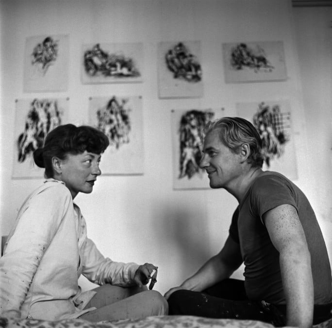 Elaine and Bill de Kooning, 1953. Courtesy Bridgeman Images.