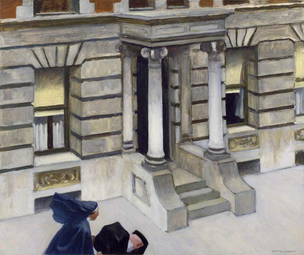 Edward Hopper, New York Pavements (1924). Courtesy of the Chrysler Museum of Art.