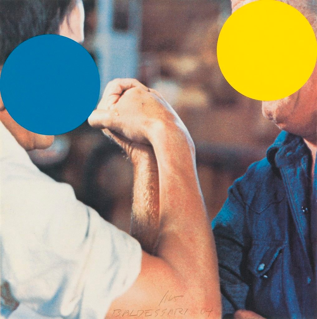 John Baldessari, Two Opponents (Blue and Yellow) (2004). Estimate $3,000–5,000.