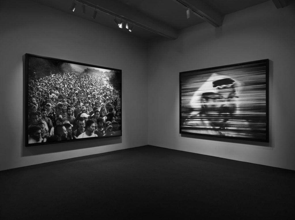 "Robert Longo: Fugitive Images" installation view, 2019. Photo courtesy of Metro Pictures, New York.