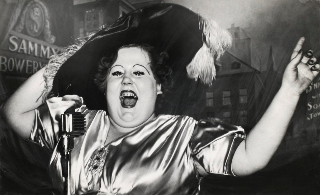 Weegee, <em>Norma Devine is Sammy's Mae West</em> (1944). Photo ©Weegee/International Center of Photography.