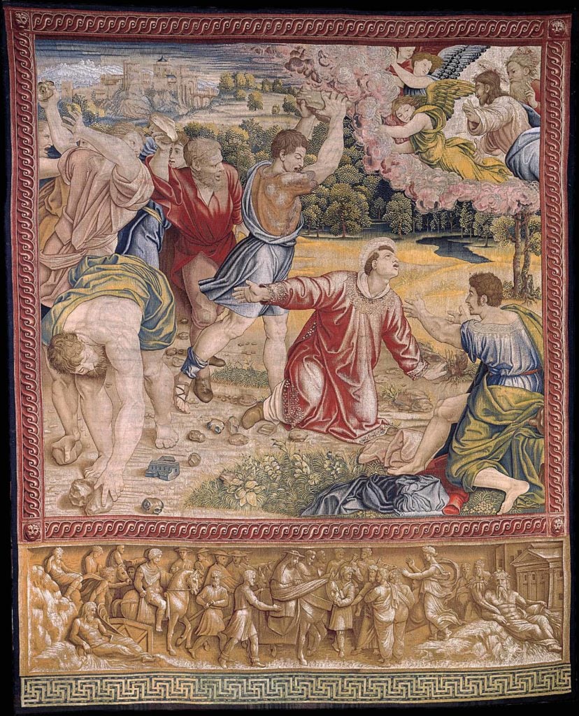 Raphael, <i>The Stoning of Saint Stephen</i>. Photo courtesy of the Vatican Museums.