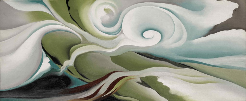Georgia O'Keeffe, Nature Forms - Gaspé (1932) Image courtesy Sotheby's New York
