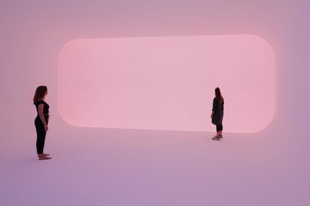 Installation view of "James Turrell: Passages of Light," 2020. Courtesy of Museo Jumex. 