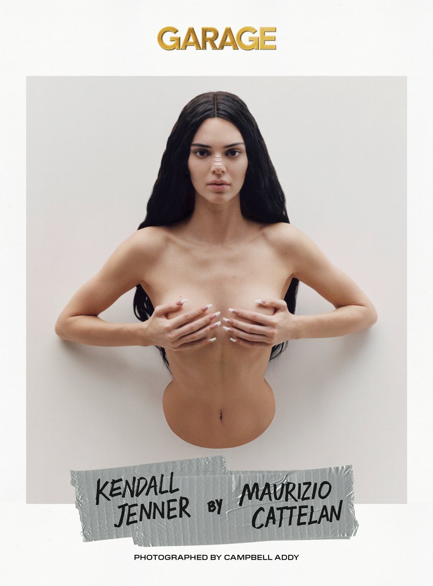 Kendall Jenner by Maurizio Cattelan for GARAGE Magazine Issue 18. Photography by Campbell Addy.