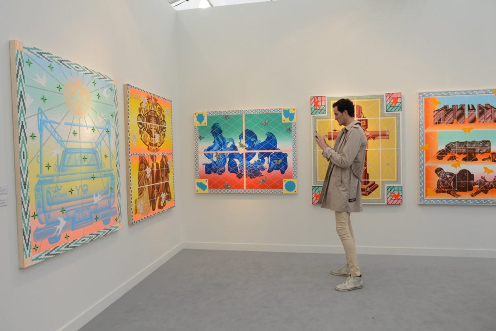 Charlie James Gallery in the Focus LA section at Frieze Los Angeles 2020. Photo by Casey Kelbaugh. Courtesy of Casey Kelbaugh/Frieze.