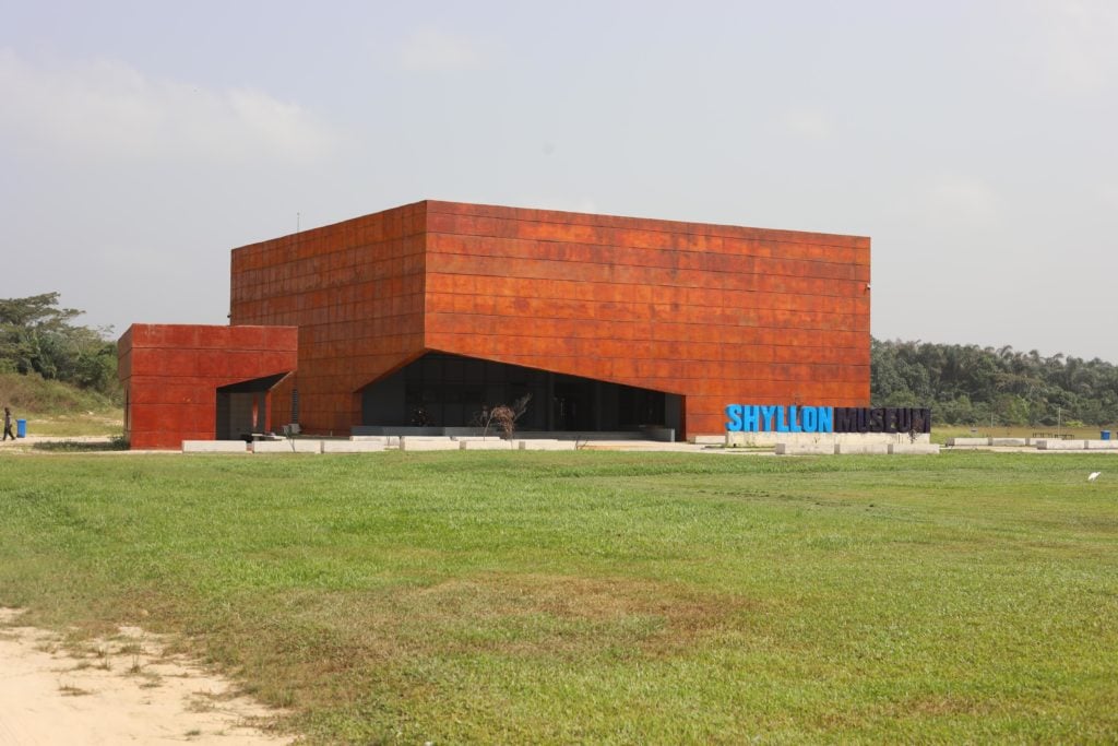 The facade of the new Shyllon Museum in Lagos, Nigeria. Courtesy of the Shyllon Museum.