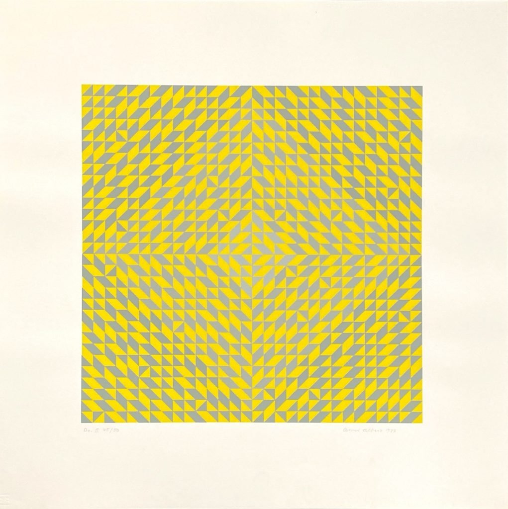 Anni Albers, Serie mit 6 Serigrafien (1973). Courtesy of Edition Domberger.