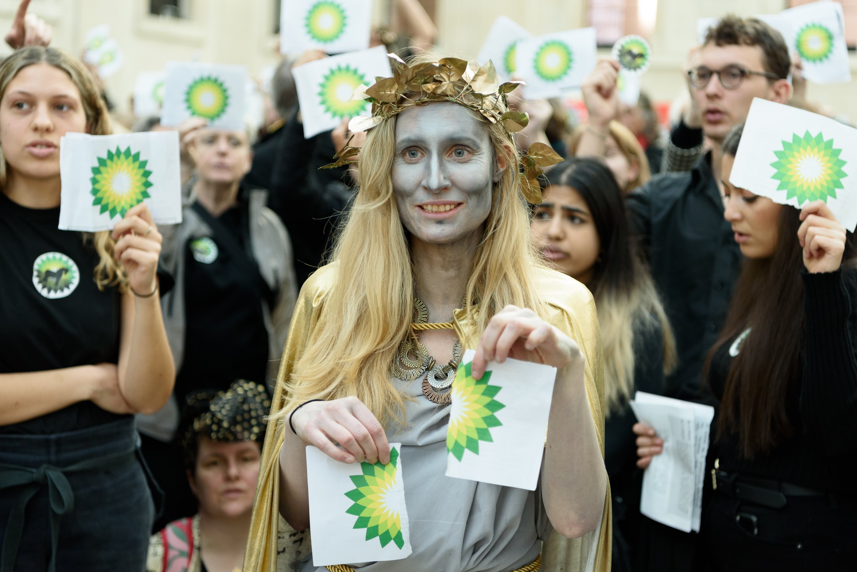 Photos of the mass action at the British Museum by Ron Fassbender.