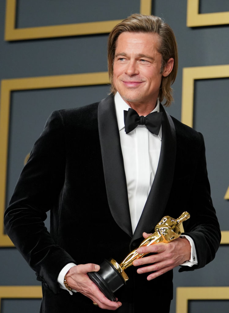 Brad Pitt, winner of the Actor in a Supporting Role award for <em>Once Upon a Time in Hollywood</em> poses in the press room during the 92nd Annual Academy Awards at Hollywood and Highland on February 09, 2020 in Hollywood, California. Photo by Rachel Luna/Getty Images.