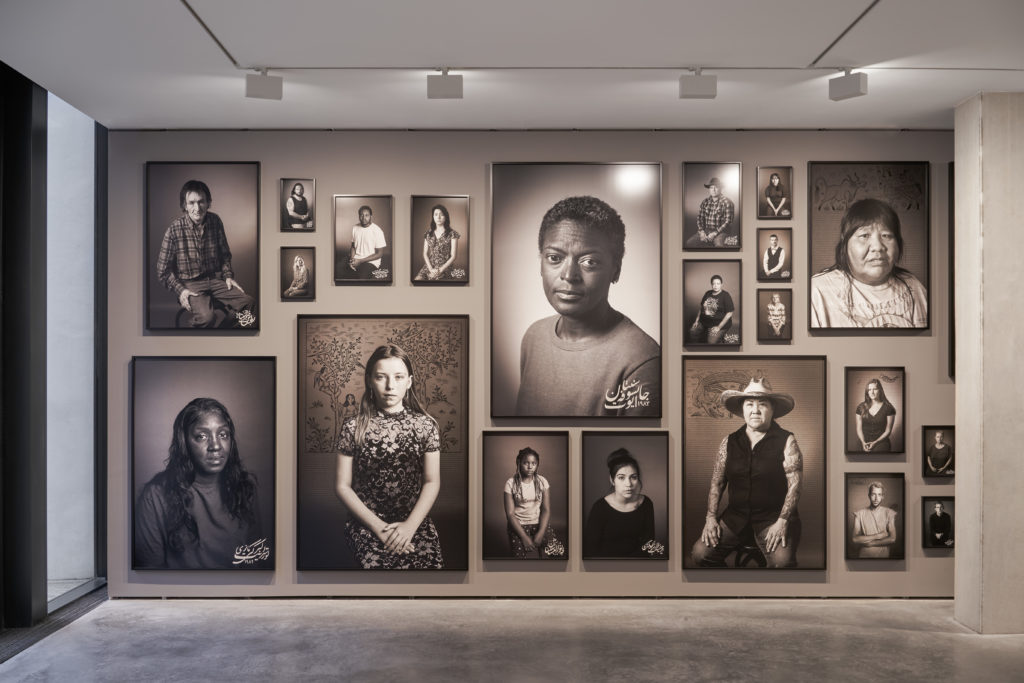 Installation view, "Shirin Neshat: Land of Dreams" courtesy Goodman Gallery.