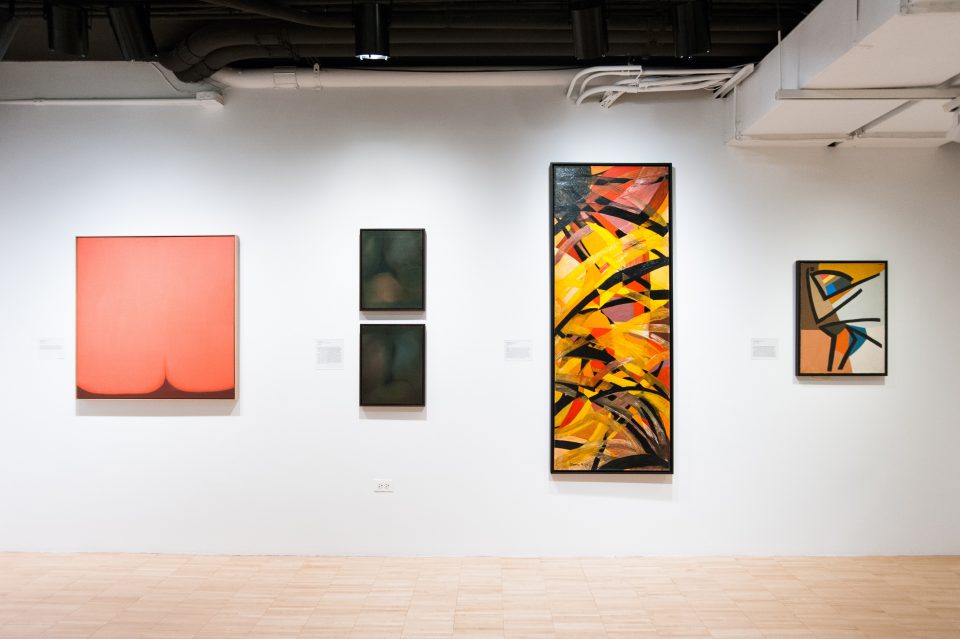 Installation image of "Taking Shape: Abstraction from the Arab World, 1950s–1980s." Photo: Nicholas Papananias, Courtesy of the Grey Art Gallery, New York University.