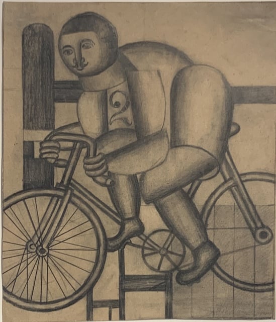 Marek Włodarski, Cyclist (ca. 1925). Courtesy Olszewski Gallery.