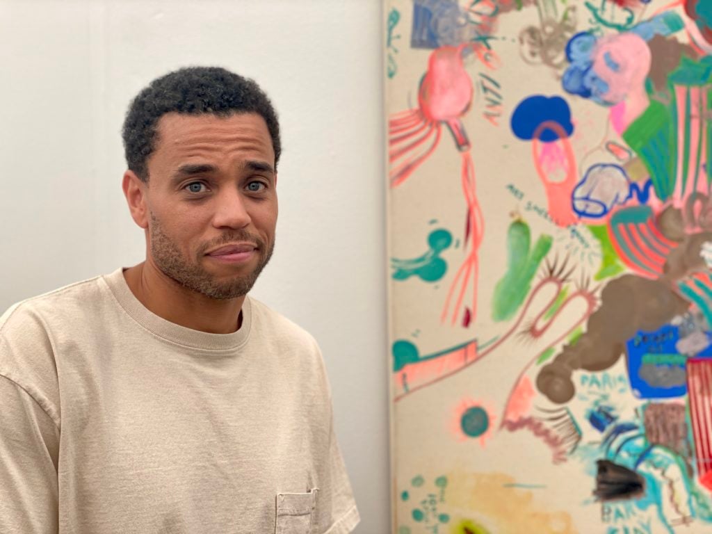 Michael Ealy at Frieze Los Angeles. Photo by Sarah Cascone. 